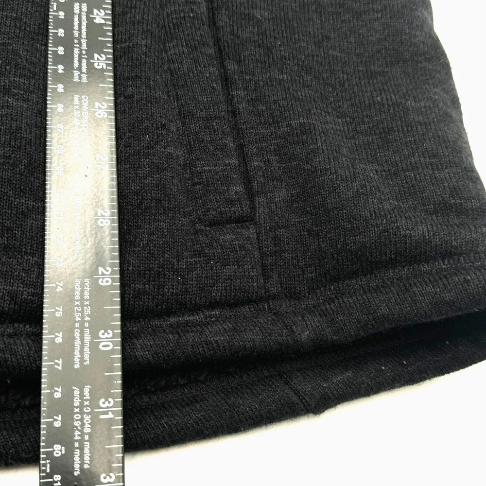 MAGELLAN Mens 2X Black Fleece Lined Sweater Vest Zip Pockets Hiking Outdoor GORP